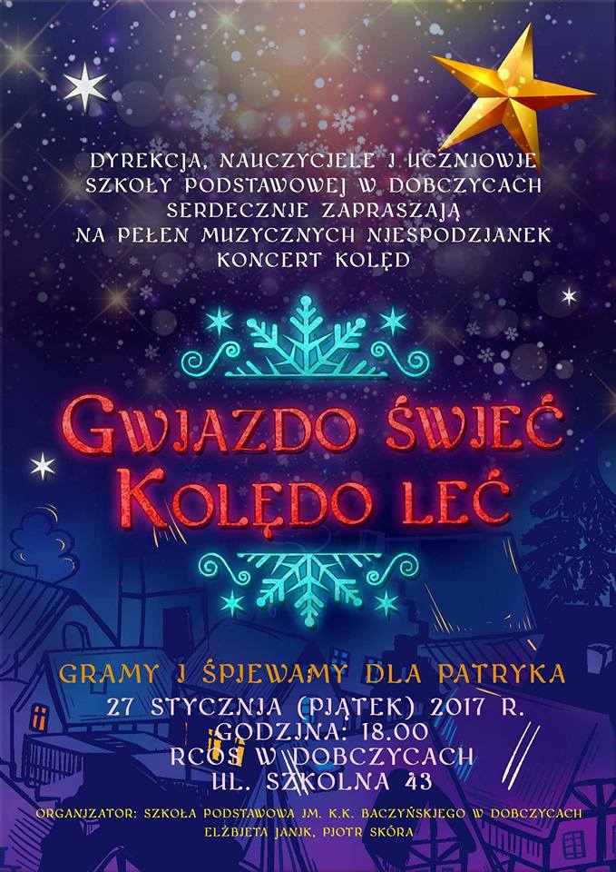 plakat 2017 - Gwiazdo świeć, kolędo leć