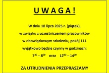 W dniu 18 lipca obsługa klientów w Urzędzie Stanu Cywilnego będzie tymczasowo ograniczona