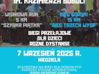 Plakat informujący o biegach w ramach Festiwalu Sportowego w Wiśniowej