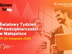 baner z napisem Światowy Tydzień Przedsiębioczości w Małopolsce