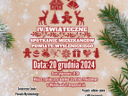 plakat zaproszenie na IV świąteczne spotkanie mieszkańców  powiatu myślenickiego