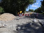 Remontowany odcinek drogi