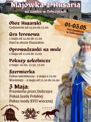 Majówka z Husarią na Zamku w Dobczycach - plakat