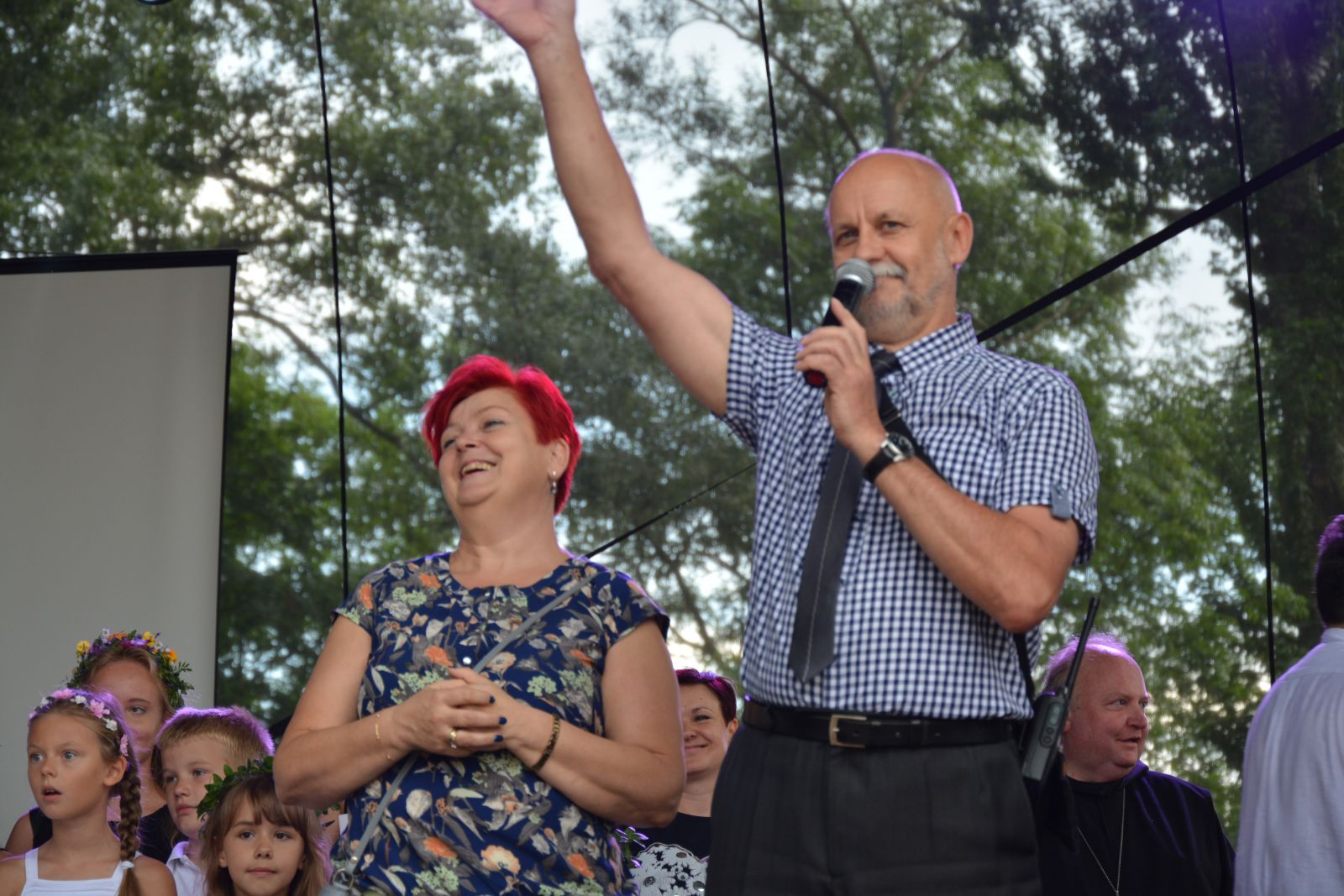 Zdjęcie burmistrza podczas Festiwalu Młodych w Dobczycach