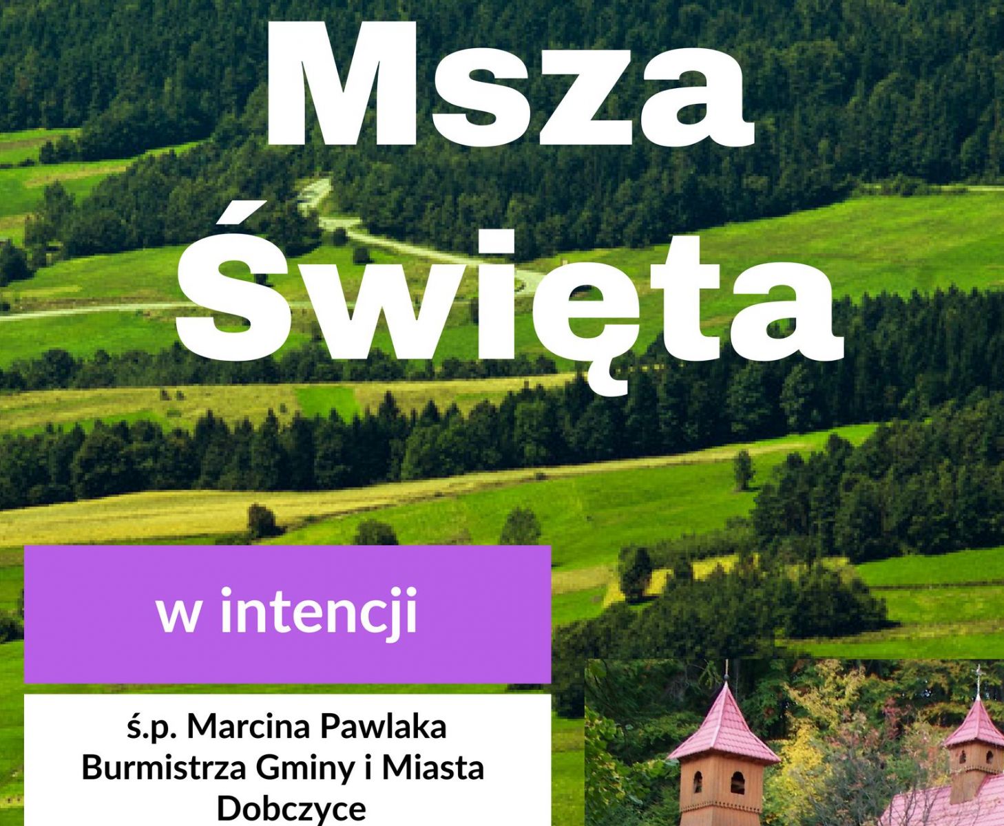 baner - Msza święta za ś.p. Marcina Pawlaka