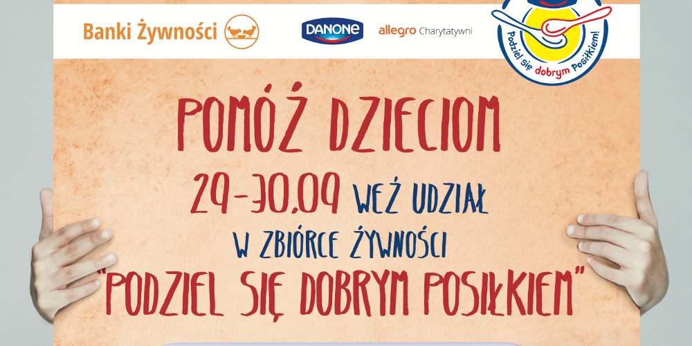 baner - zbiórka żywności 29-30.09.2017 Podziel się dobrym posiłkiem