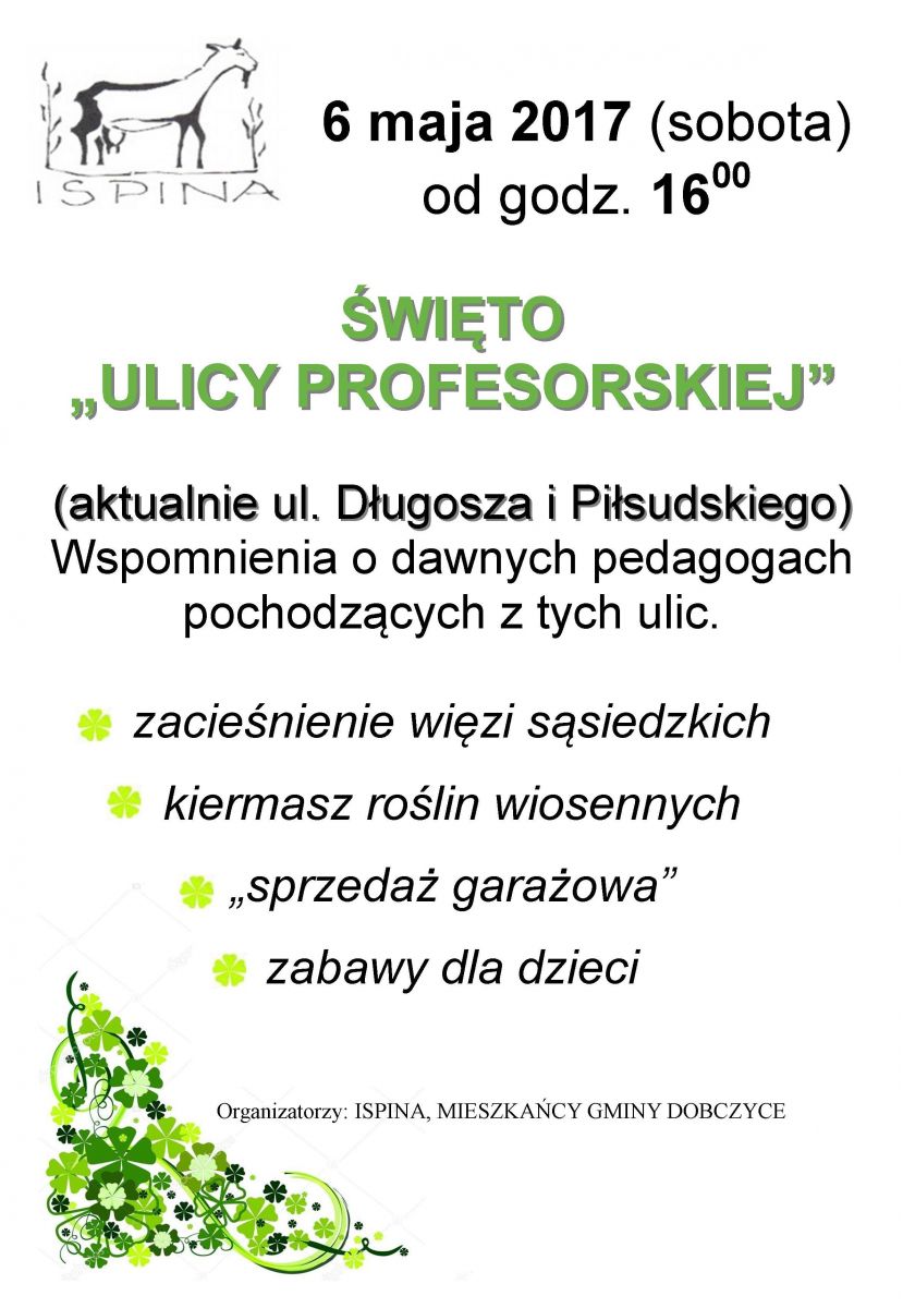 plakat - Święto ulicy profesorskiej