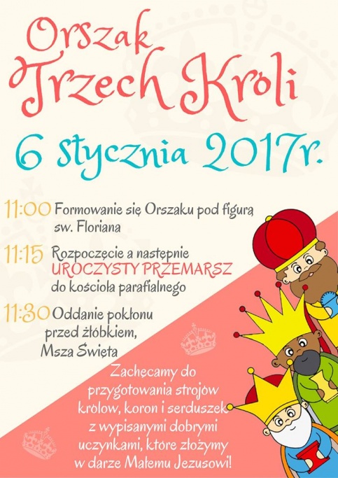 plakat - orszak Trzech Króli