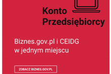 infografika z napisem: konto przedsiębiorcy. Biznes.gov.pl i CEiDG w jednym miejscu