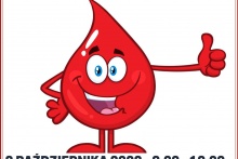 Akcja krwiodawstwa - grafika przedstawiająca kroplę krwi