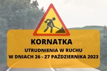 żółty znak ostrzegawczy o utrudnieniach w ruchu 