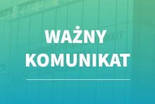 napis ważny komunikat