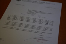 pismo Burmistrza skierowane do Sanepidu
