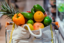 żywność w torbie ekologicznej