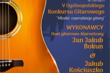 Duet gitarowo-klarnetowy Jan Jakub Bokun & Jakub Kościuszko w Dobczycach - plakat informacyjny