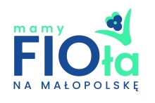 mamy fioła na Małopolskę napis i fiołek w górnym prawym rogu