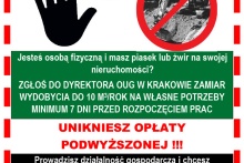 Plakat informujący o kampanii Stop Nielegalnej Eksploatacji