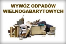  odbiór odpadów wielkogabarytowych i grafika przedstawiająca odpady