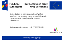 tablica informacyjna z logo i nazwą prokejtu oraz informacją o wysokosci dofinansowania