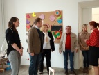 delegacja z Versmold podczas wizyty w pracowni Środowiskowego Domu Samopomocy w Dobczycach