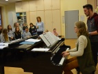 zajęcia chóru w jednej z klas Gimnazjum CJD Versmold