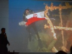 Bandera umieszczona na wraku okrętu