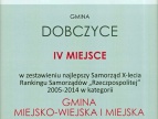 4 miejsce dla gminy Dobczyce w rankingu samorządów 10 -lecia Rzeczpospolitej