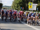 peleton peleton Tour de Pologne przejeżdżający przez Dobczyce