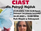 plakat z fotografią kobiety- na plakacie znajduje się niebieski motyl
