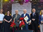 Laureaci samorządowych wyróżnień wraz z przedstawicielami władz Gminy Dobczyce podczas Dni Dobczyc
