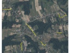mapa z oznaczonymi drogami które zostały odbudowane