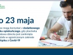 Dodatkowy zasiłek opiekuńczy do 23 maja - grafika informacyjna