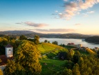 Wzgórze Zamkowe w Dobczycach z lotu ptaka, fot. Jacek Rapacz