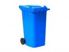 niebieski pojemnik na śmieci
