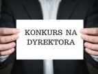 kartka z napisem: konkurs na dyrektora