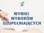 urna i napis: wyniki wyborów uzupełniających