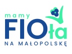 mamy fioła na Małopolskę napis i fiołek w górnym prawym rogu