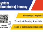 Plakat informujący o Systemie Niepdpłatnej Pomocy