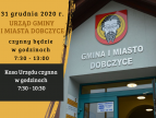 zmiana godzin pracy urzędu w Sylwestra
