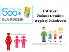 Zmiana terminu wypłaty świadczeń