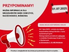 w lewym rogu megafon, nad nim napis przypominamy ważna informacja dla mieszkańców gmina: Dobczyce, Raciechowice, Wiśniowa, obok megafonu informacje jak w treści publikacji 