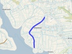 mapa Stojowic z zakreśloną drogą gminną nr 540141K