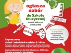 plakat - nabór do szkoły muzycznej I stopnia w Dobczycach