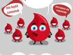 plakat promujący akcję krwiodawstwa