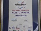 dyplom - nagroda - Dobczyce liderem Powiatu Myślenickiego
