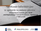 baner informujący o spotkaniu 12 kwietnia w sprawie pieców