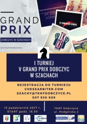 Plakat V Grand Prix Dobczyc w szachach