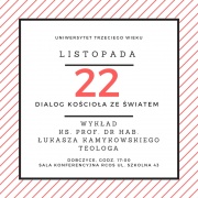 wykład "Dialog kościoła ze światem”