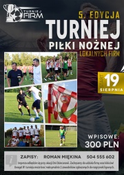 Czarny plakat z piłkarzami. Flaga reprezntująca klub sportowy 