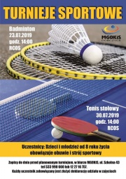 plakat - Turniej tenisa stołowego